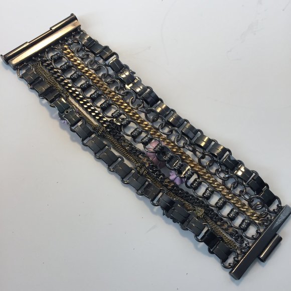 🌸💎JUICY COUTURE Gunmetal Multi Layer Cuff💎🌸 - Picture 2 of 8